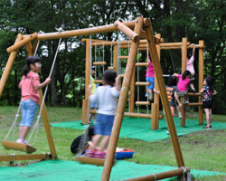 地区の子供達の為に境内の公園を開放しています。